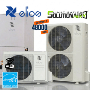 Thermopompe centrale Elios 48000 BTU 4 tonnes système complet unité intérieure et extérieure